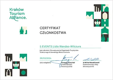 Proud Member of the Kraków Tourism Alliance
