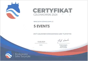 Member of the Kraków Tourism Chamber
